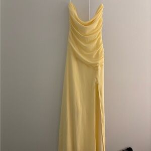 Hello Molly Strapless Yellow Dress